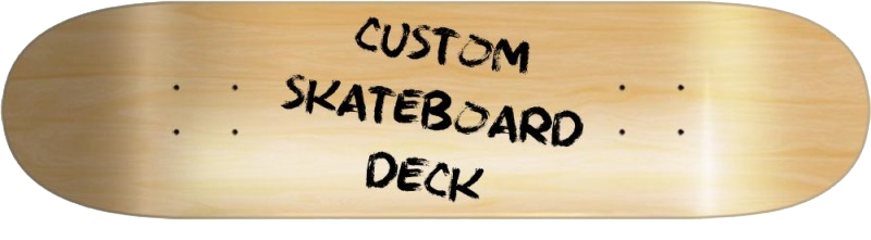 Custom Skateboard Deck mit einer fertigen Grafik
